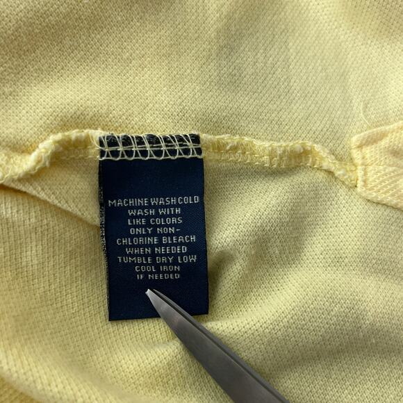 Polo Jeans Co. Ralph Lauren Polo Shirt Mens Large Yellow Short Sleeves Cotton‎ - Picture 7 of 9